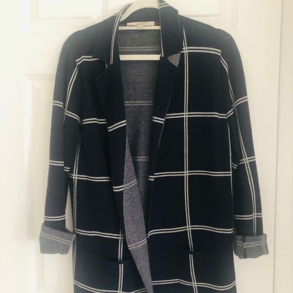 Loft Windowpane Cardigan - Picture 2 of 3
